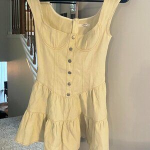 Peppermayo Women's Yellow and Cream Dress